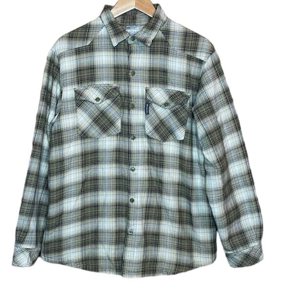 Columbia heavy thick fleece lined Flannel size Medium Wu tang vibe mens - Picture 1 of 4